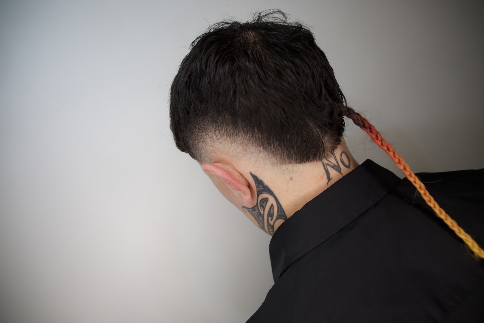 Dreadlock with a fade and neckline detail